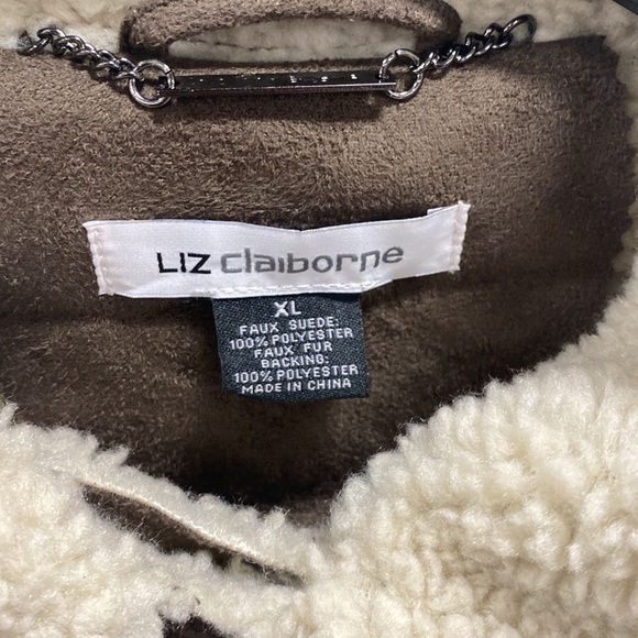 LIZ CLAIBORNE FAUX SUEDE COAT - Picture 2 of 4